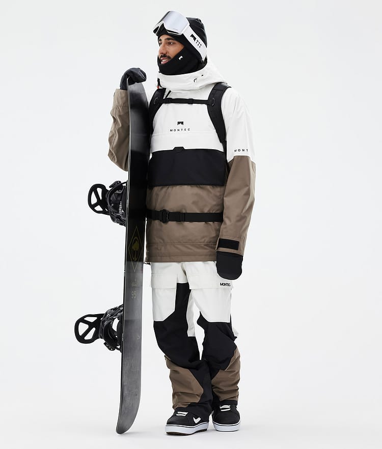 Dune Snowboard jas Heren Old White/Black/Walnut