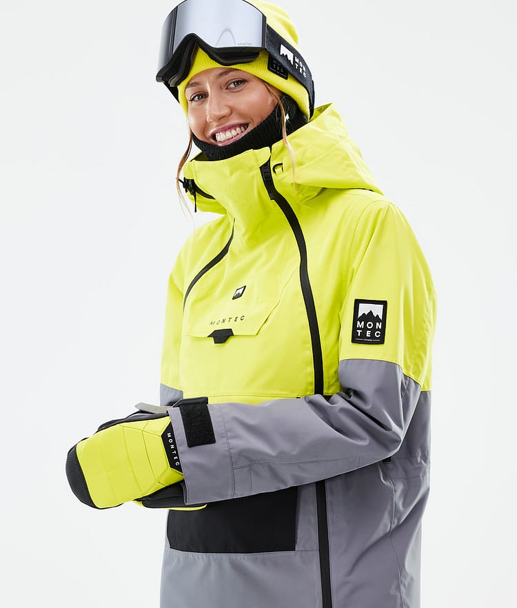 Doom W Snowboard Jacket Women Bright Yellow/Black/Light Pearl