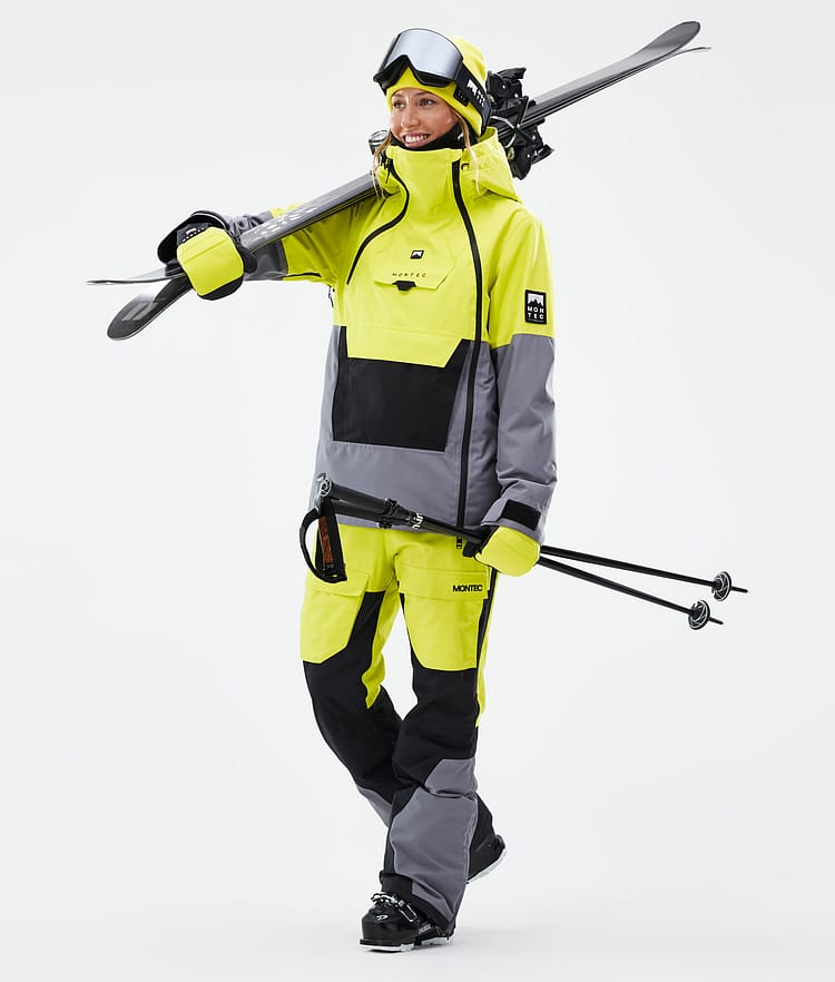 Doom W Ski Jacket Women Bright Yellow/Black/Light Pearl, Image 3 of 11