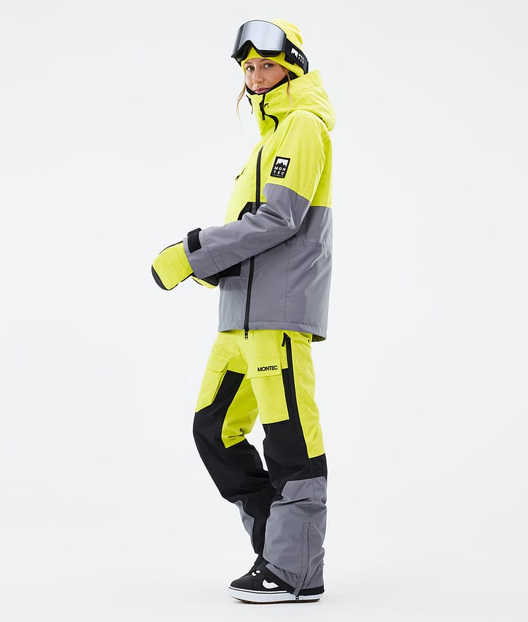 Doom W Kurtka Snowboardowa Kobiety Bright Yellow/Black/Light Pearl Renewed, Zdjęcie 4 z 11