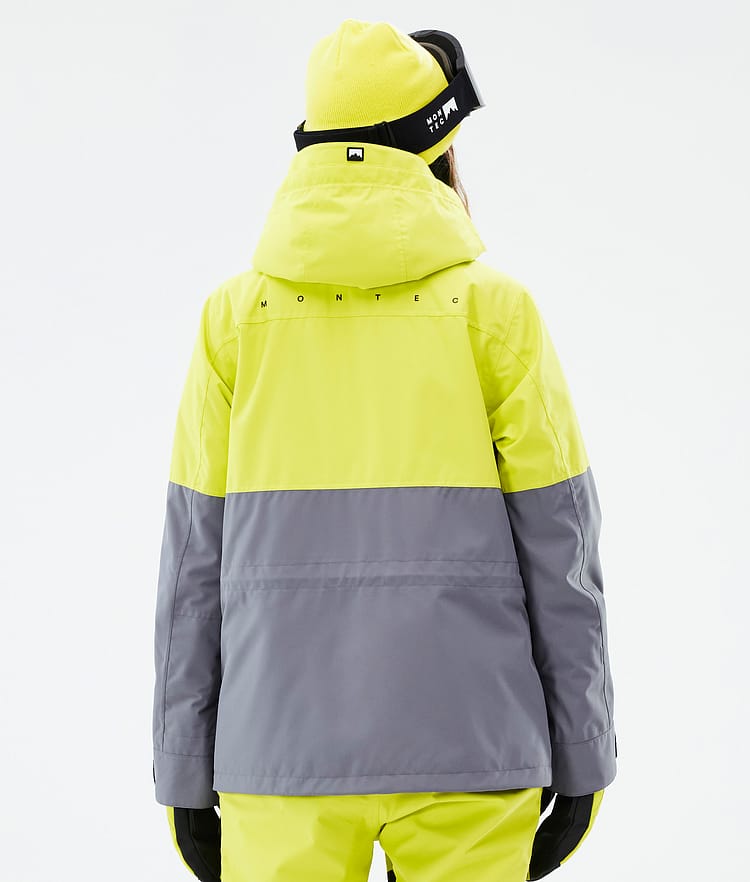 Doom W Ski Jacket Women Bright Yellow/Black/Light Pearl