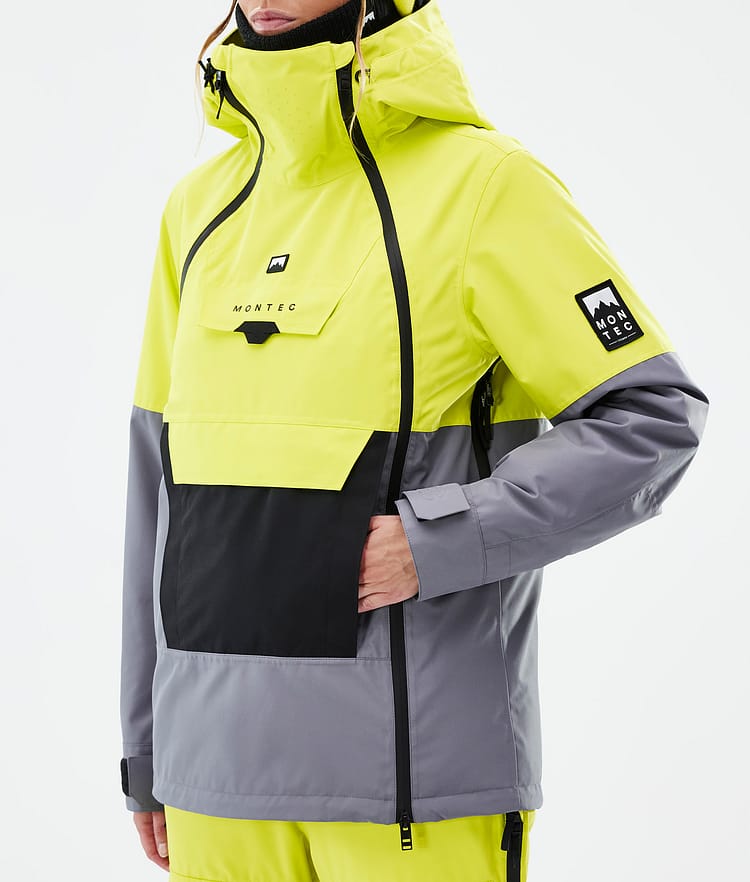 Doom W Ski Jacket Women Bright Yellow/Black/Light Pearl