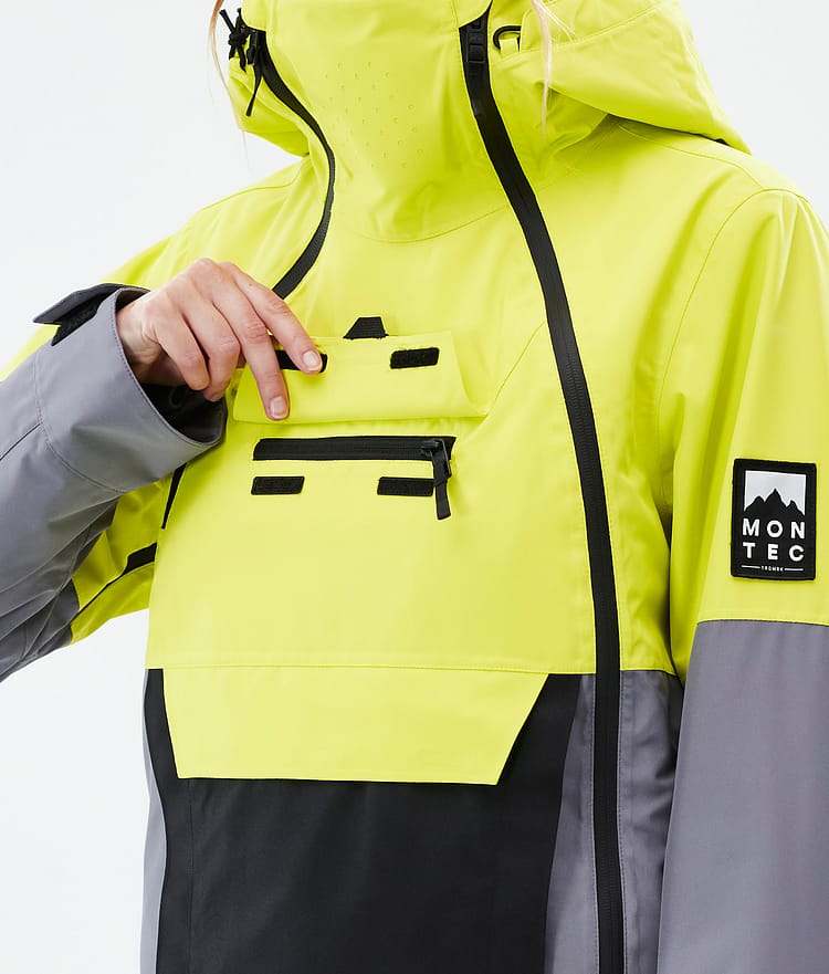 Doom W Ski Jacket Women Bright Yellow/Black/Light Pearl