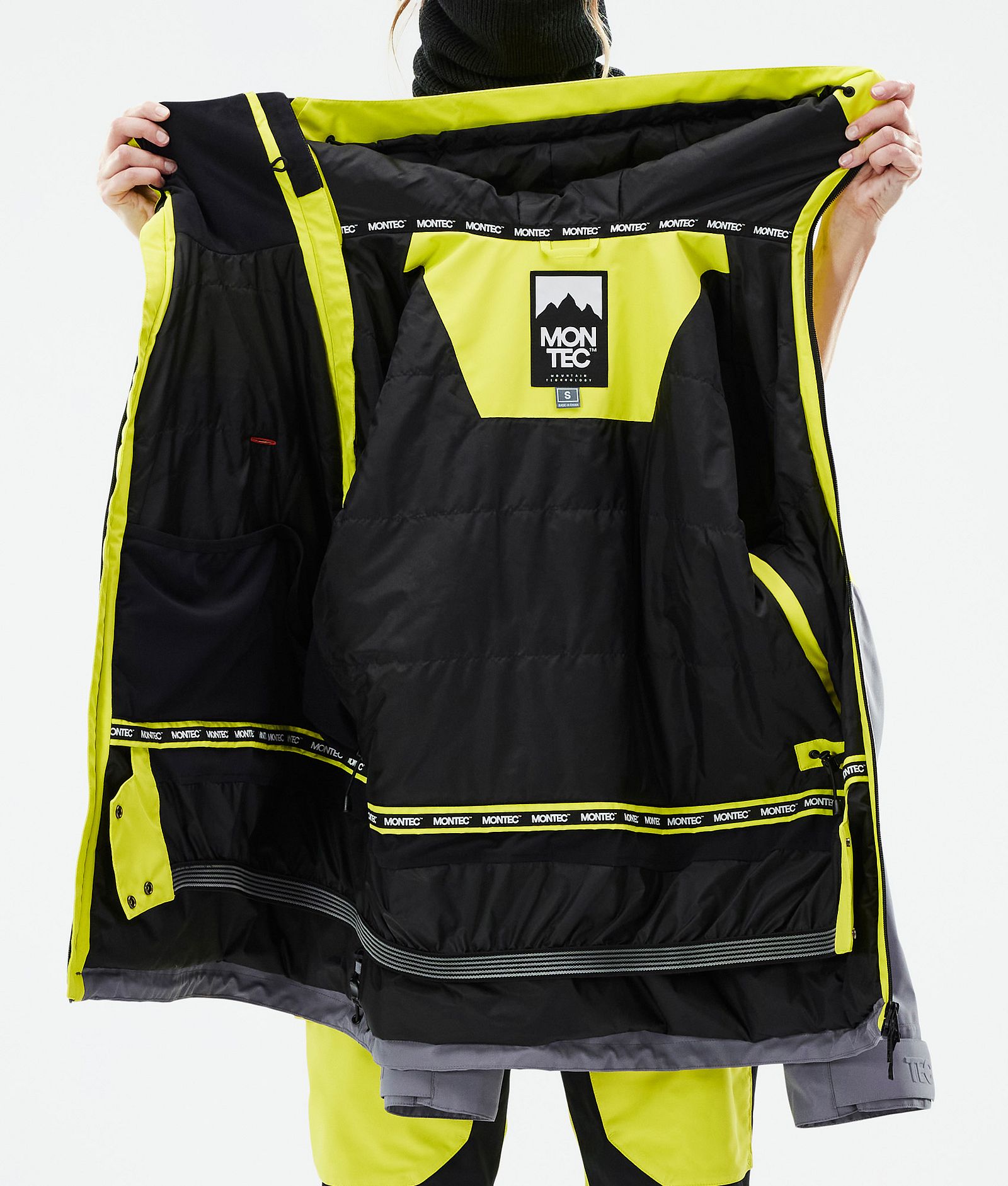 Doom W Ski Jacket Women Bright Yellow/Black/Light Pearl, Image 11 of 11