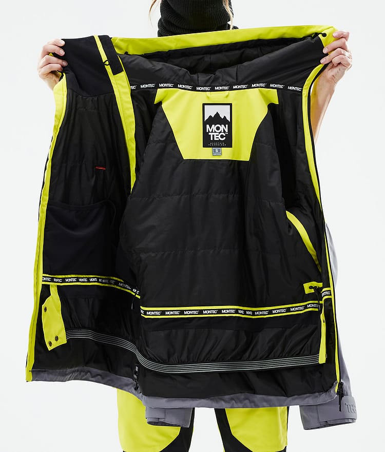 Doom W Skijacke Damen Bright Yellow/Black/Light Pearl, Bild 11 von 11