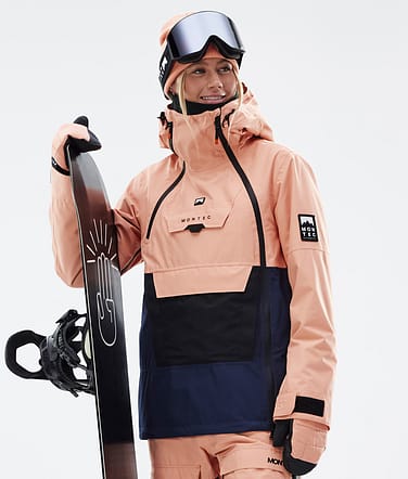 Doom W Snowboard Jacket Women Faded Peach/Black/Dark Blue