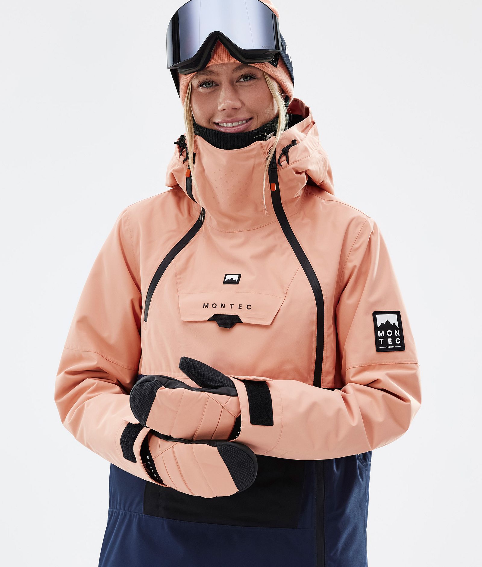 Doom W Veste de Ski Femme Faded Peach/Black/Dark Blue, Image 2 sur 11