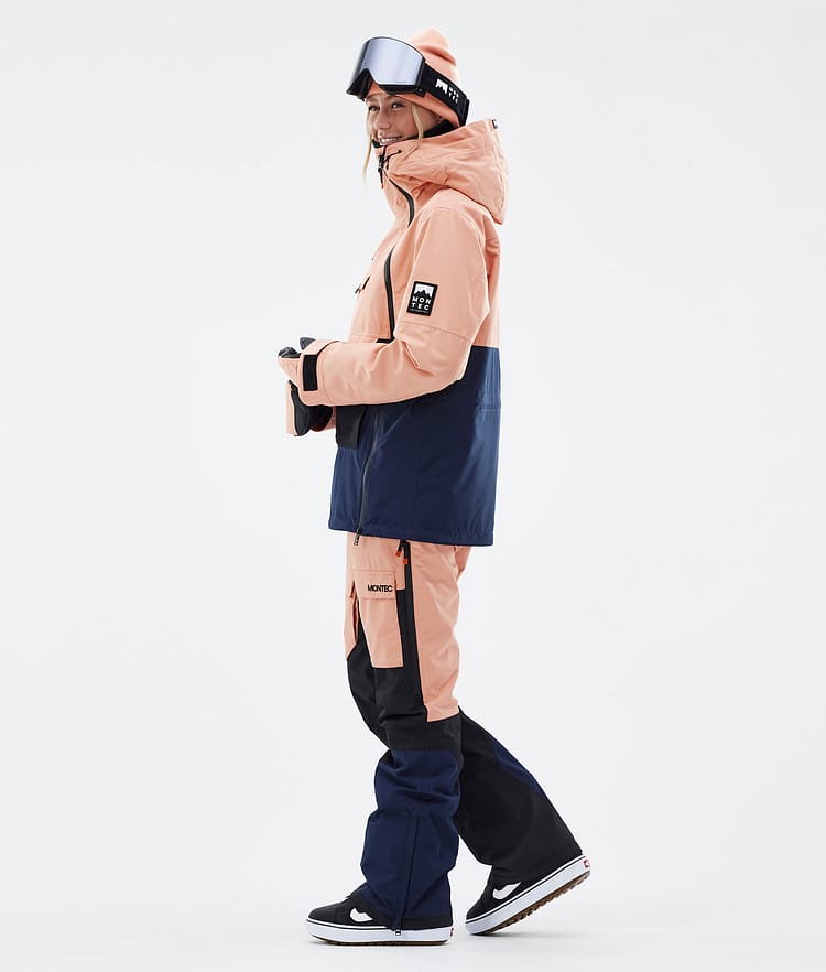 Doom W Snowboardjakke Dame Faded Peach/Black/Dark Blue, Billede 4 af 11