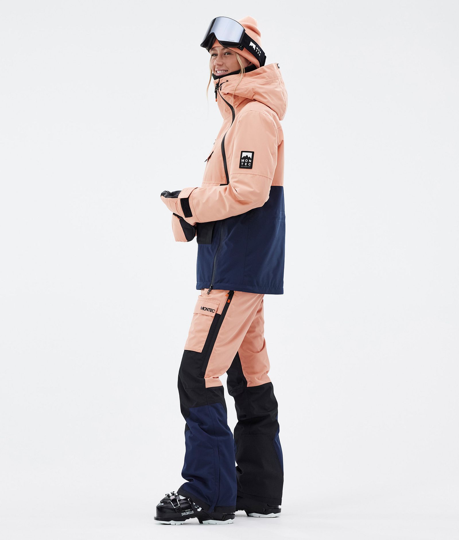 Doom W Veste de Ski Femme Faded Peach/Black/Dark Blue, Image 4 sur 11