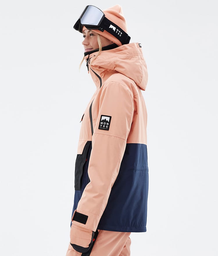 Doom W Veste de Ski Femme Faded Peach/Black/Dark Blue, Image 6 sur 11