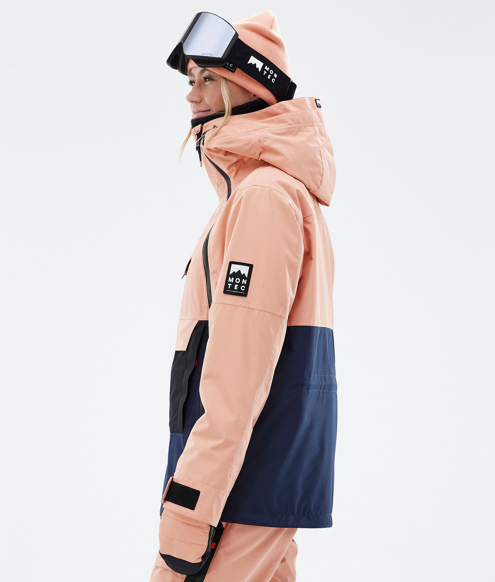 Doom W Snowboardjakke Dame Faded Peach/Black/Dark Blue, Billede 6 af 11