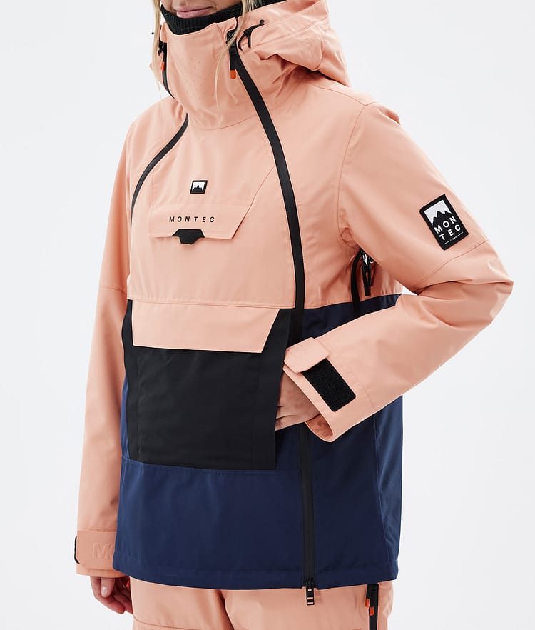 Doom W Snowboardjakke Dame Faded Peach/Black/Dark Blue, Billede 8 af 11
