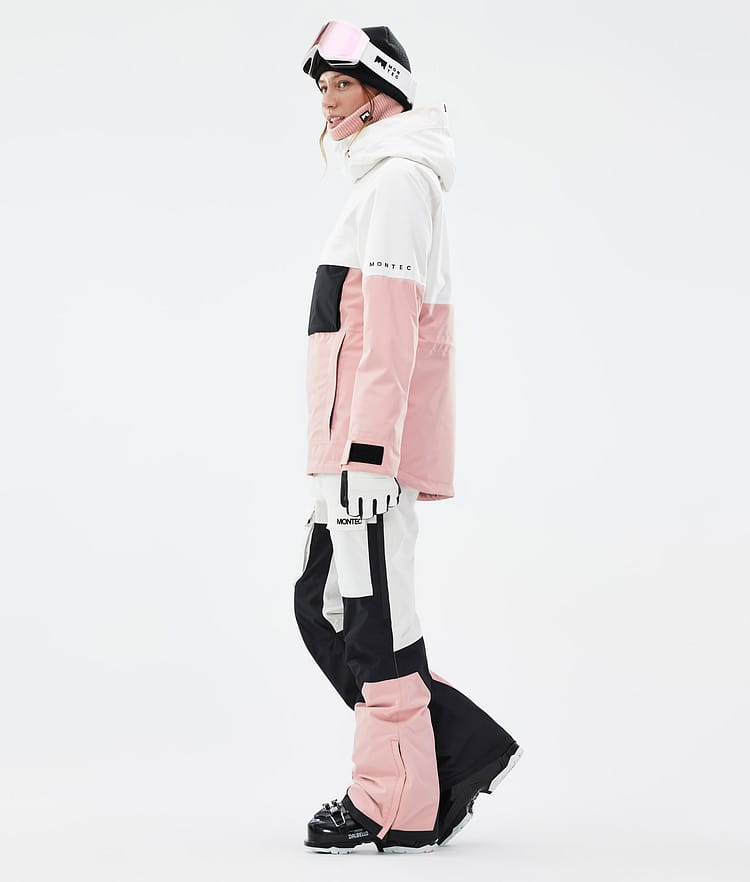 Dune W Veste de Ski Femme Old White/Black/Soft Pink