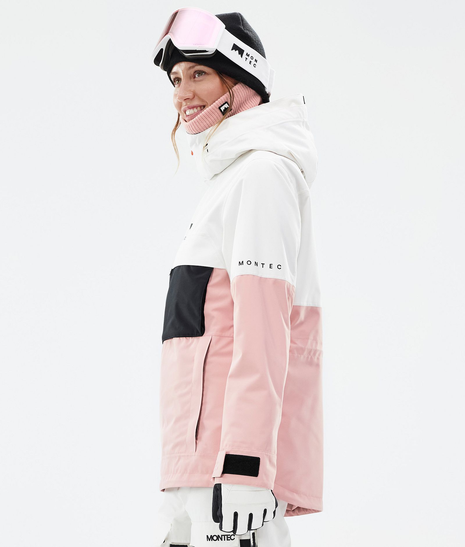 Dune W Snowboard jas Dames Old White/Black/Soft Pink Renewed, Afbeelding 6 van 9