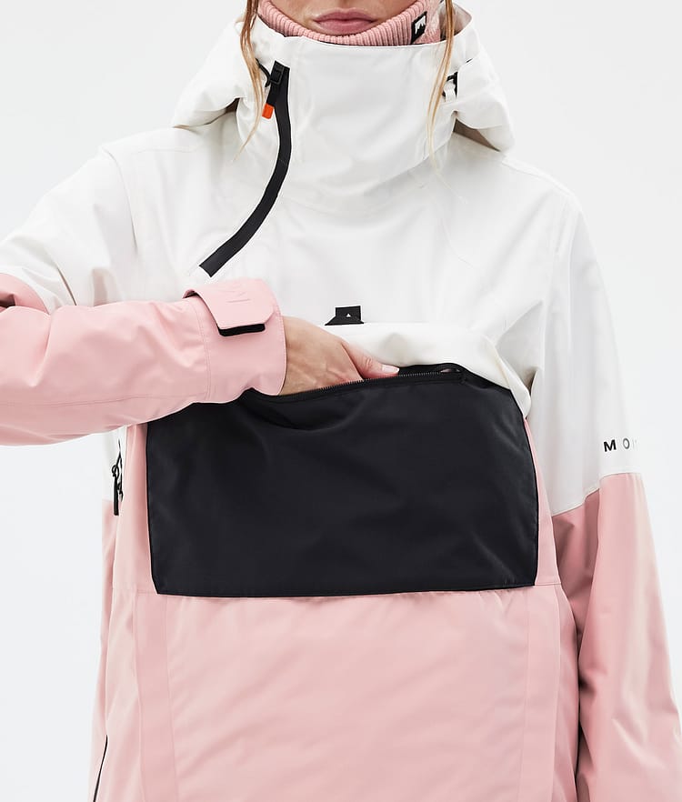 Dune W Snowboardjakke Dame Old White/Black/Soft Pink, Billede 9 af 9