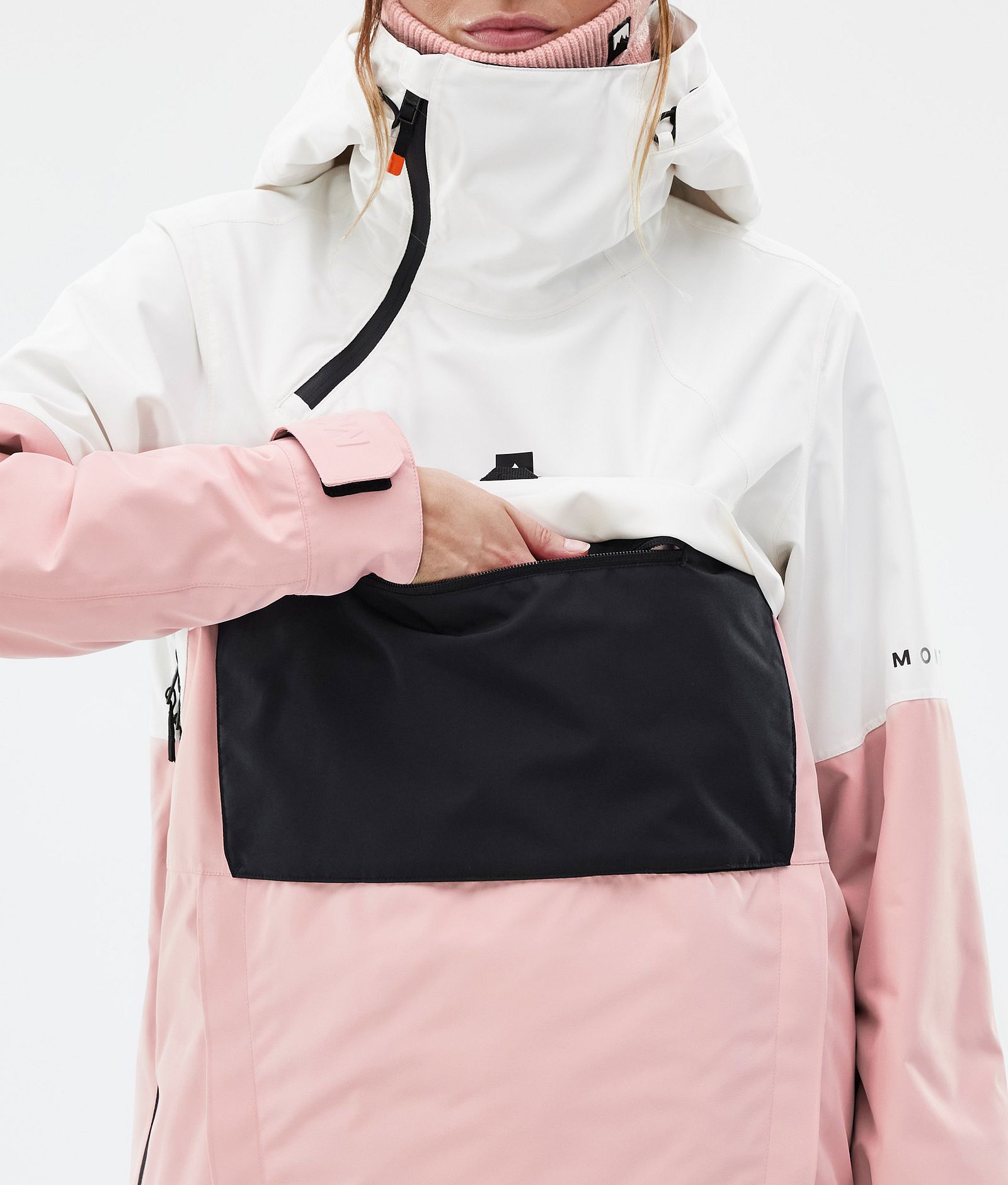 Dune W Snowboardjakke Dame Old White/Black/Soft Pink, Billede 9 af 9
