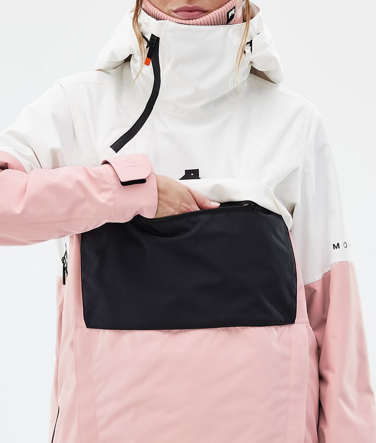 Dune W Snowboardjakke Dame Old White/Black/Soft Pink Renewed, Bilde 9 av 9