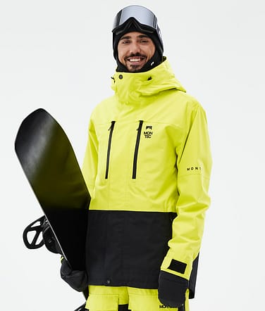 Fawk Snowboardjakke Herre Bright Yellow/Black