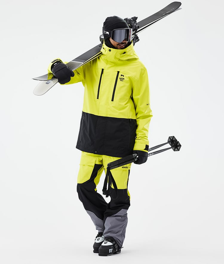 Fawk Ski Jacket Men Bright Yellow/Black, Image 3 of 10