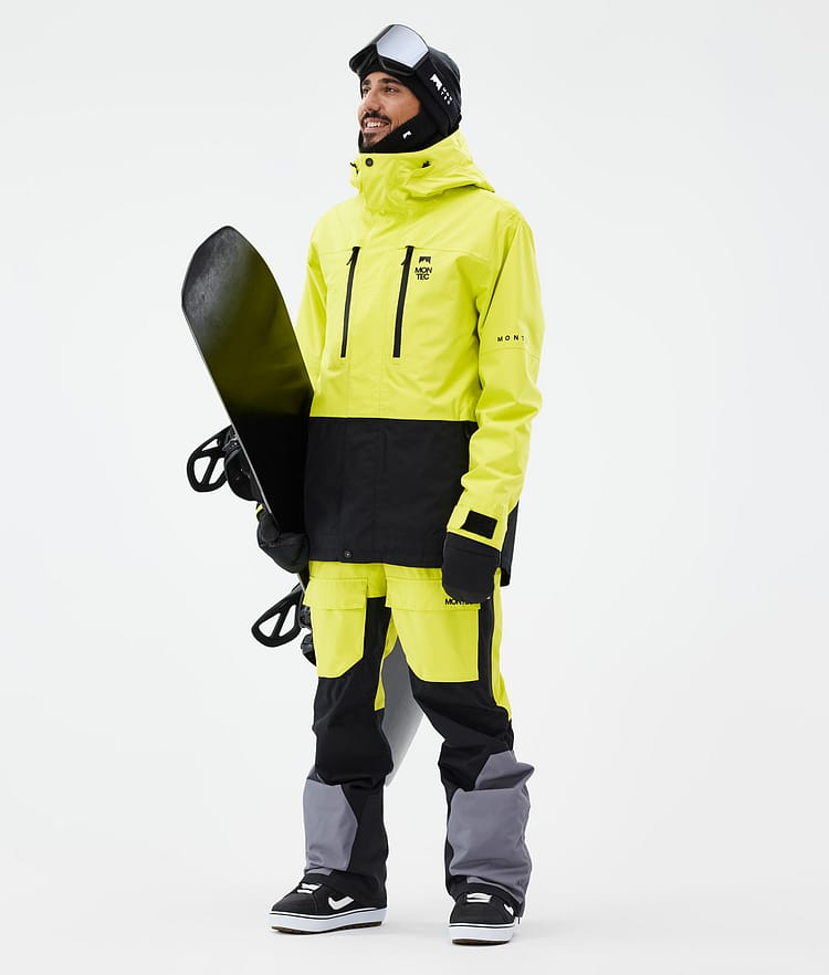 Fawk Giacca Snowboard Uomo Bright Yellow/Black, Immagine 3 di 10