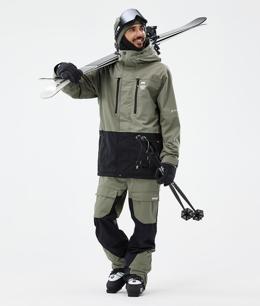 Fawk Ski Jacket Men Greenish/Black