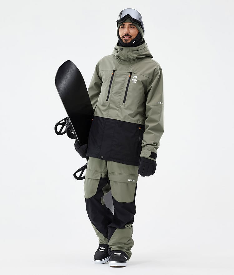 Fawk Snowboard Jacket Men Greenish/Black