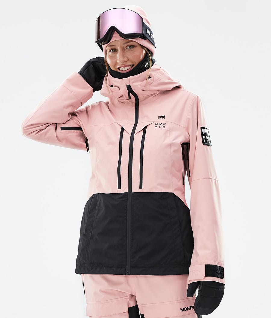 Moss W Veste de Ski Femme Soft Pink/Black