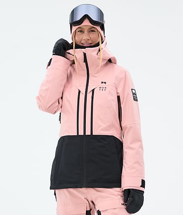 Moss W Skijacke Damen Soft Pink/Black