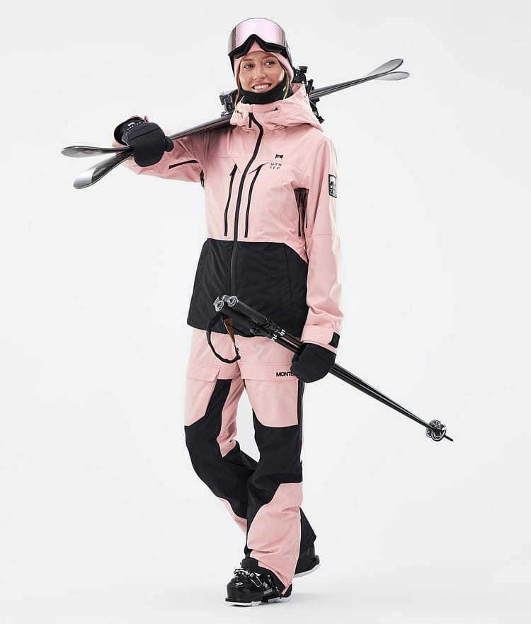 Moss W Manteau Ski Femme Soft Pink/Black