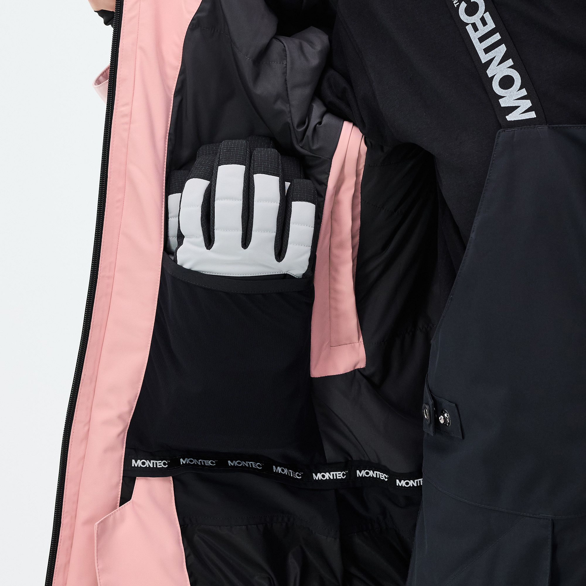 Montec W ピンク/ブラック ウェア XS（S〜M）の方向き Montec Moss W Snowboard Jacket Women Pink/Black | Montecwear.com