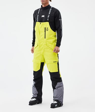 Fawk Pantalon de Ski Homme Bright Yellow/Black/Light Pearl