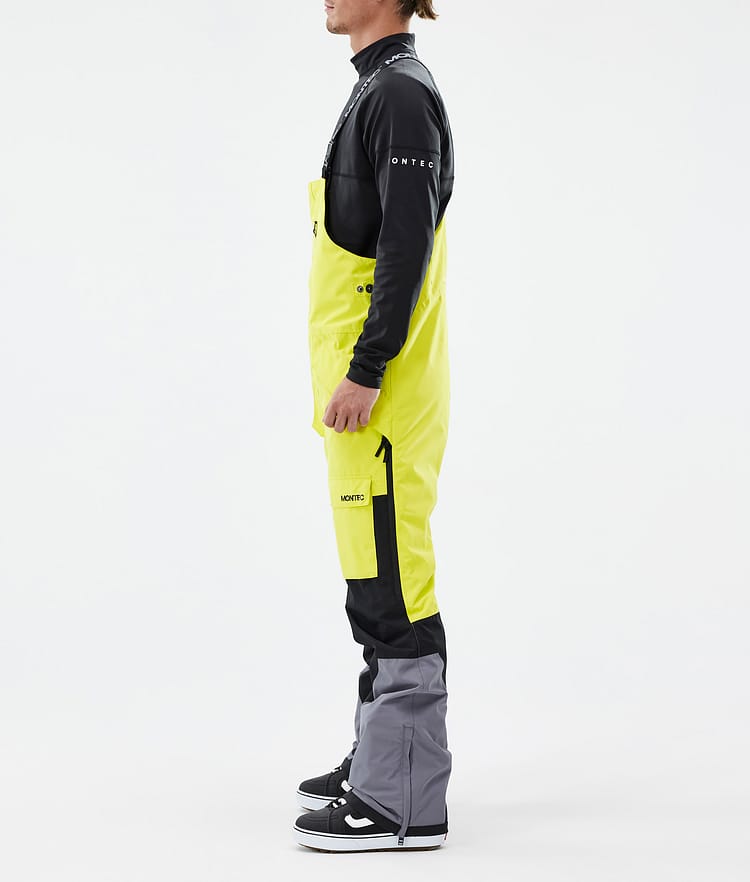 Fawk Pantaloni Snowboard Uomo Bright Yellow/Black/Light Pearl, Immagine 3 di 7