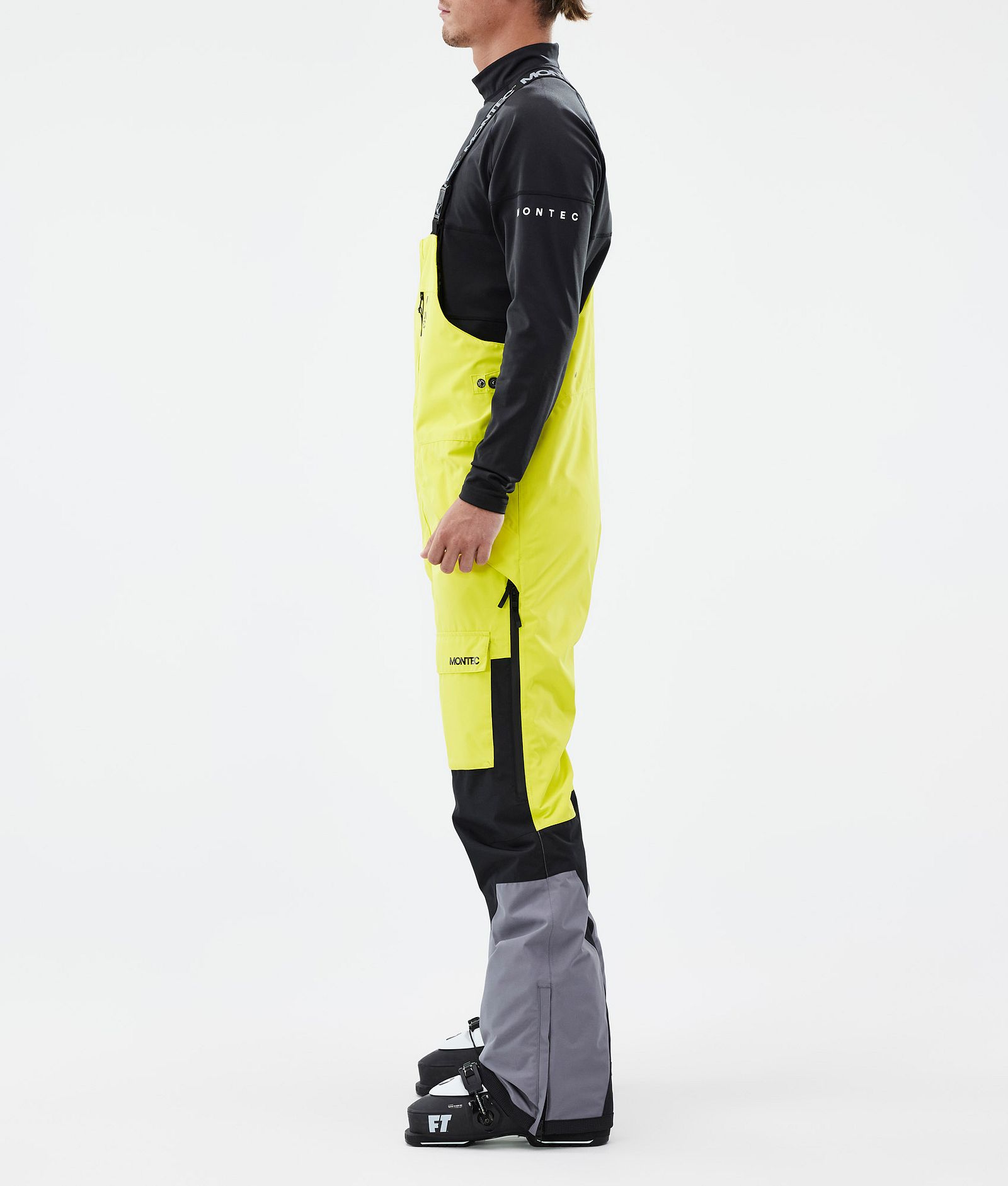 Fawk Ski Pants Men Bright Yellow/Black/Light Pearl, Image 3 of 7