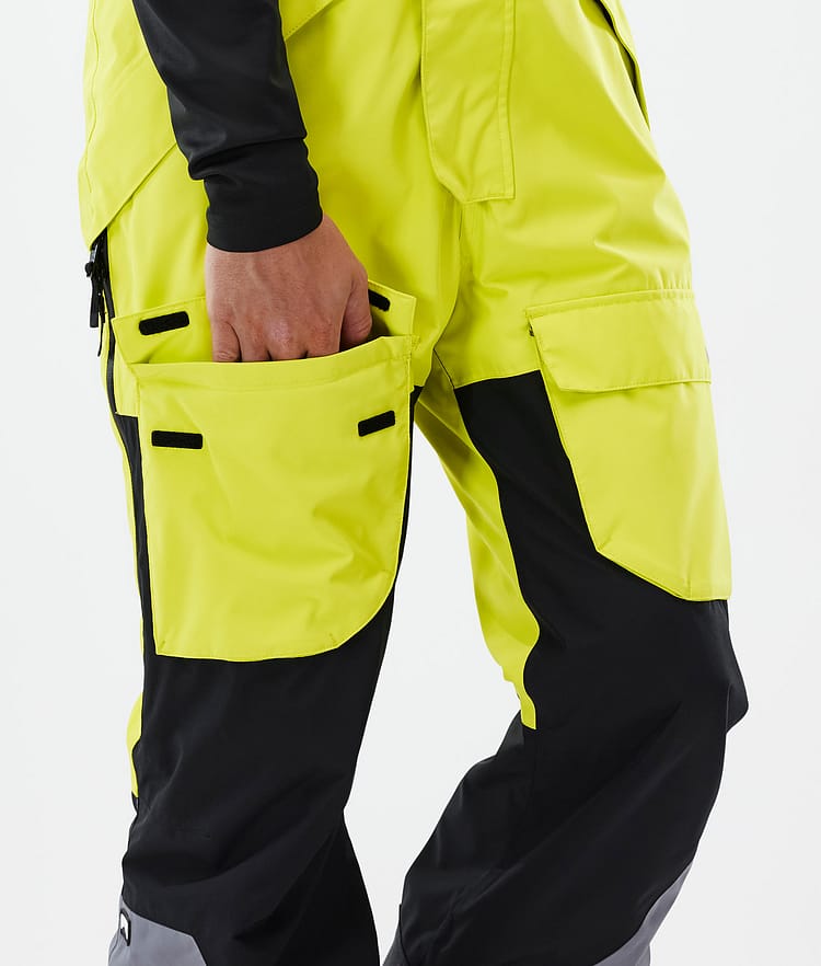 Montec Fawk Pantalones Esquí Hombre Bright Yellow/Black/Light Pearl -  Amarillo