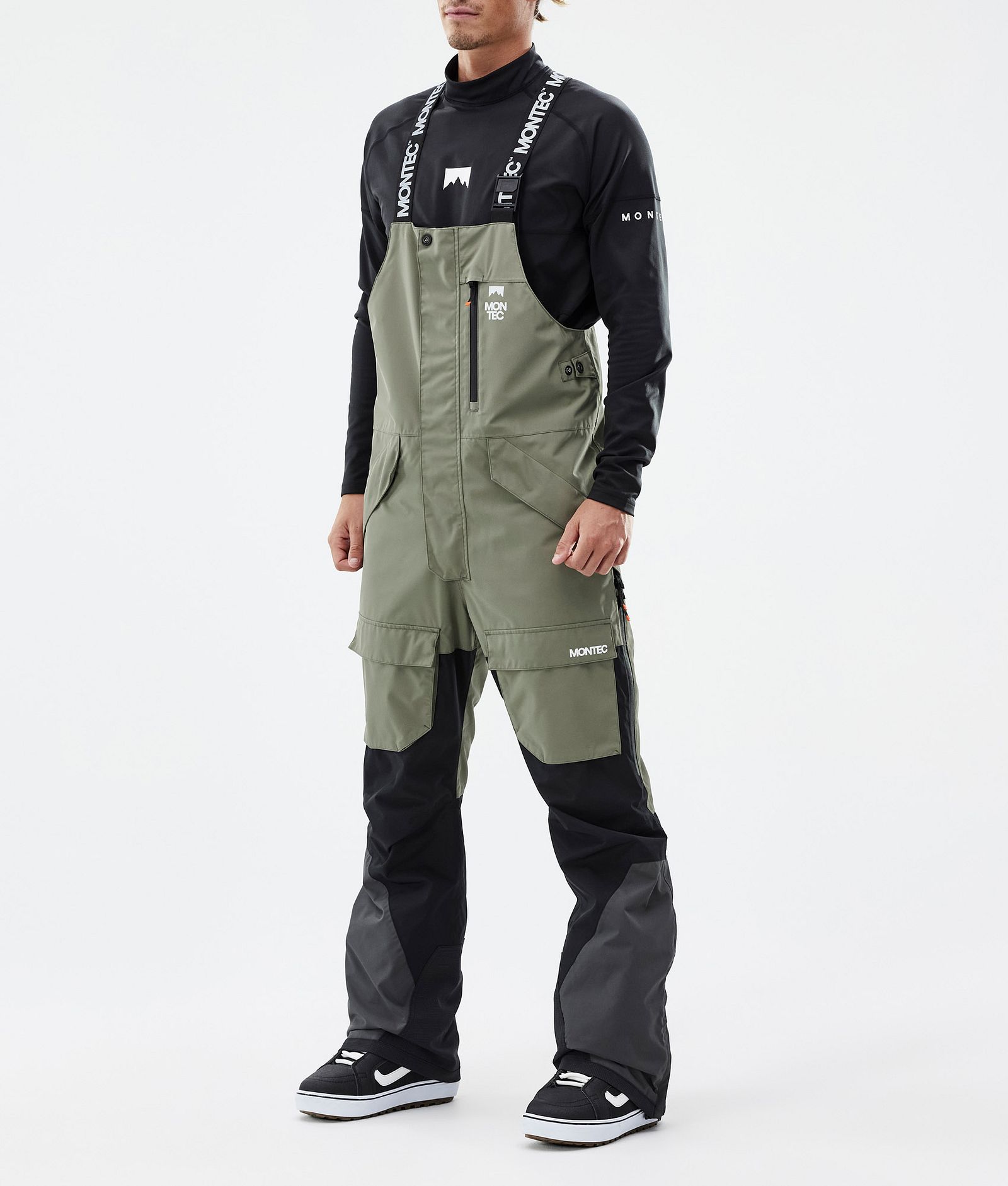 Montec Fawk Pantalones Snowboard Hombre Greenish/Black/Phantom - Verde