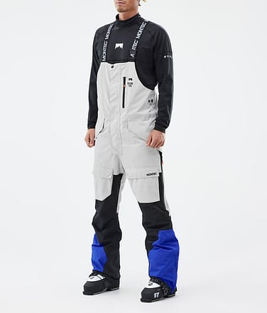 Fawk Pantalon de Ski Homme Light Grey/Black/Cobalt Blue