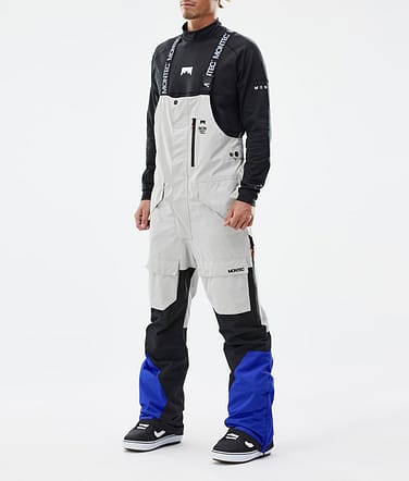 Fawk Snowboard Bukser Herre Light Grey/Black/Cobalt Blue