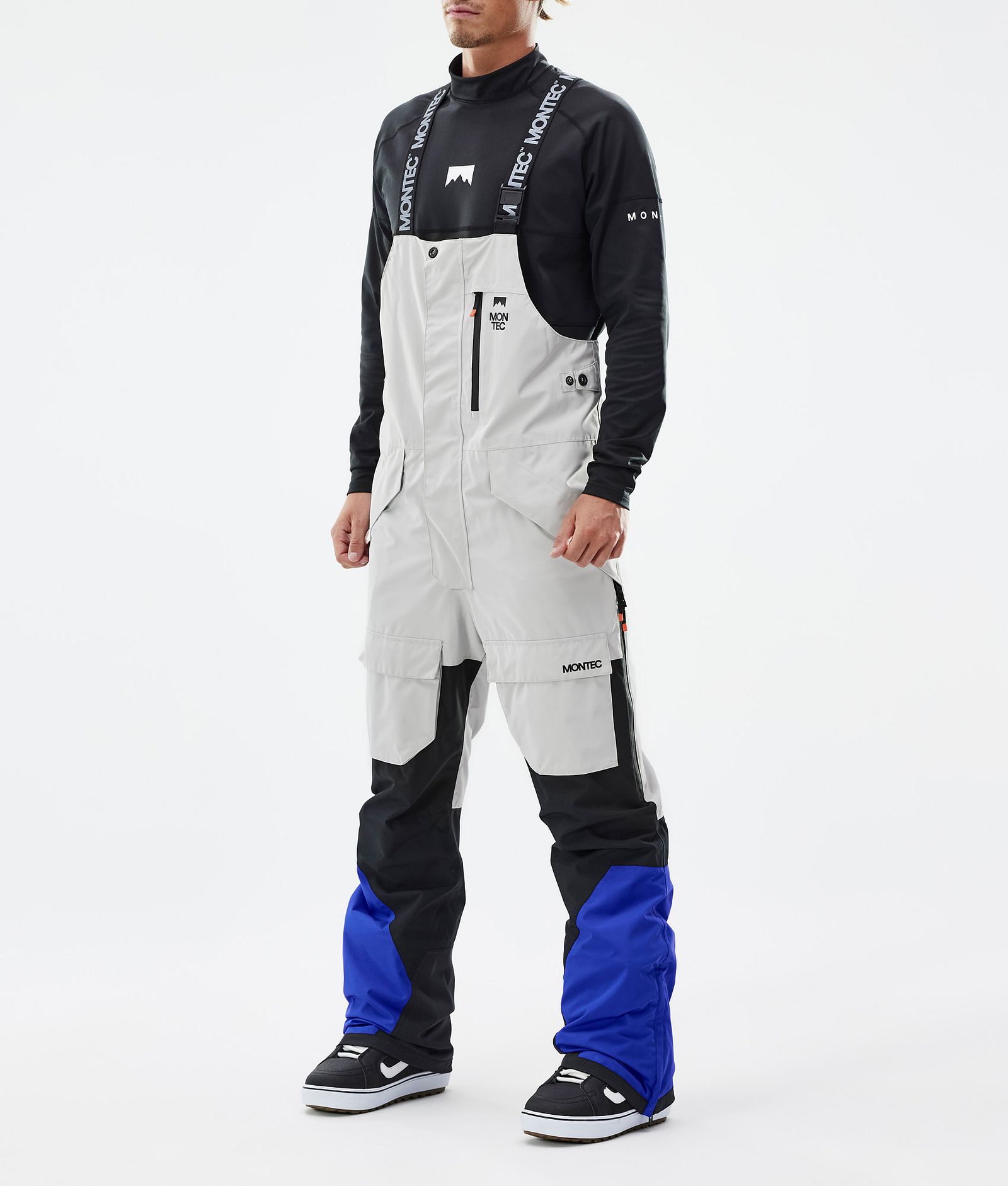 Fawk Pantalon de Snowboard Homme Light Grey/Black/Cobalt Blue, Image 1 sur 7