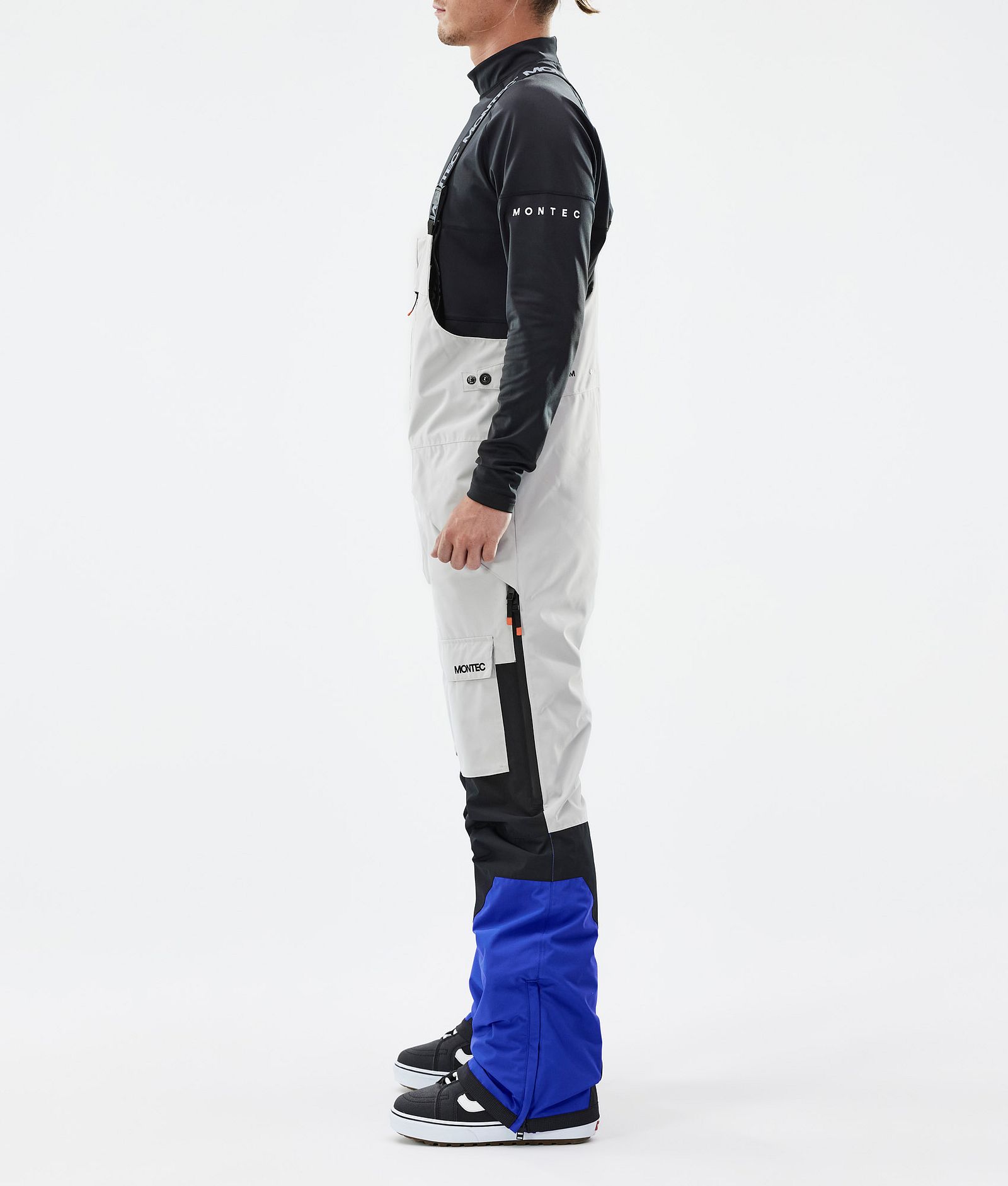 Fawk Pantalon de Snowboard Homme Light Grey/Black/Cobalt Blue, Image 3 sur 7
