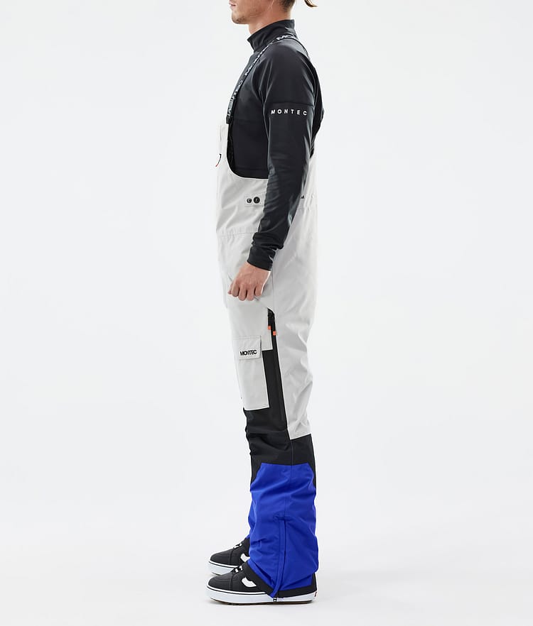 Fawk Snowboardbyxa Herr Light Grey/Black/Cobalt Blue