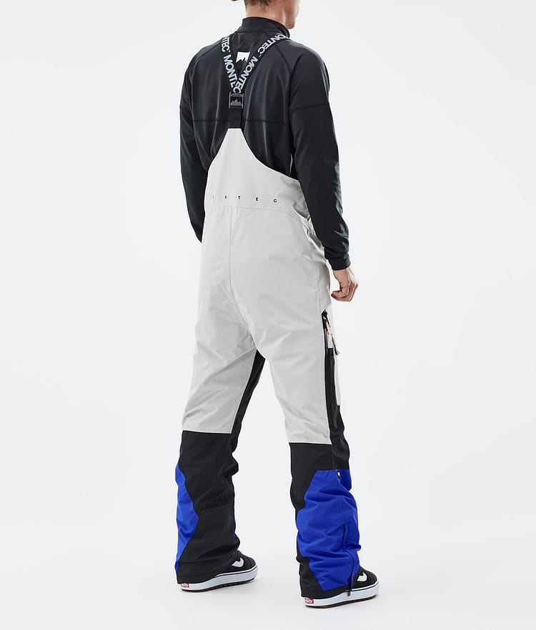 Fawk Pantalon de Snowboard Homme Light Grey/Black/Cobalt Blue, Image 4 sur 7