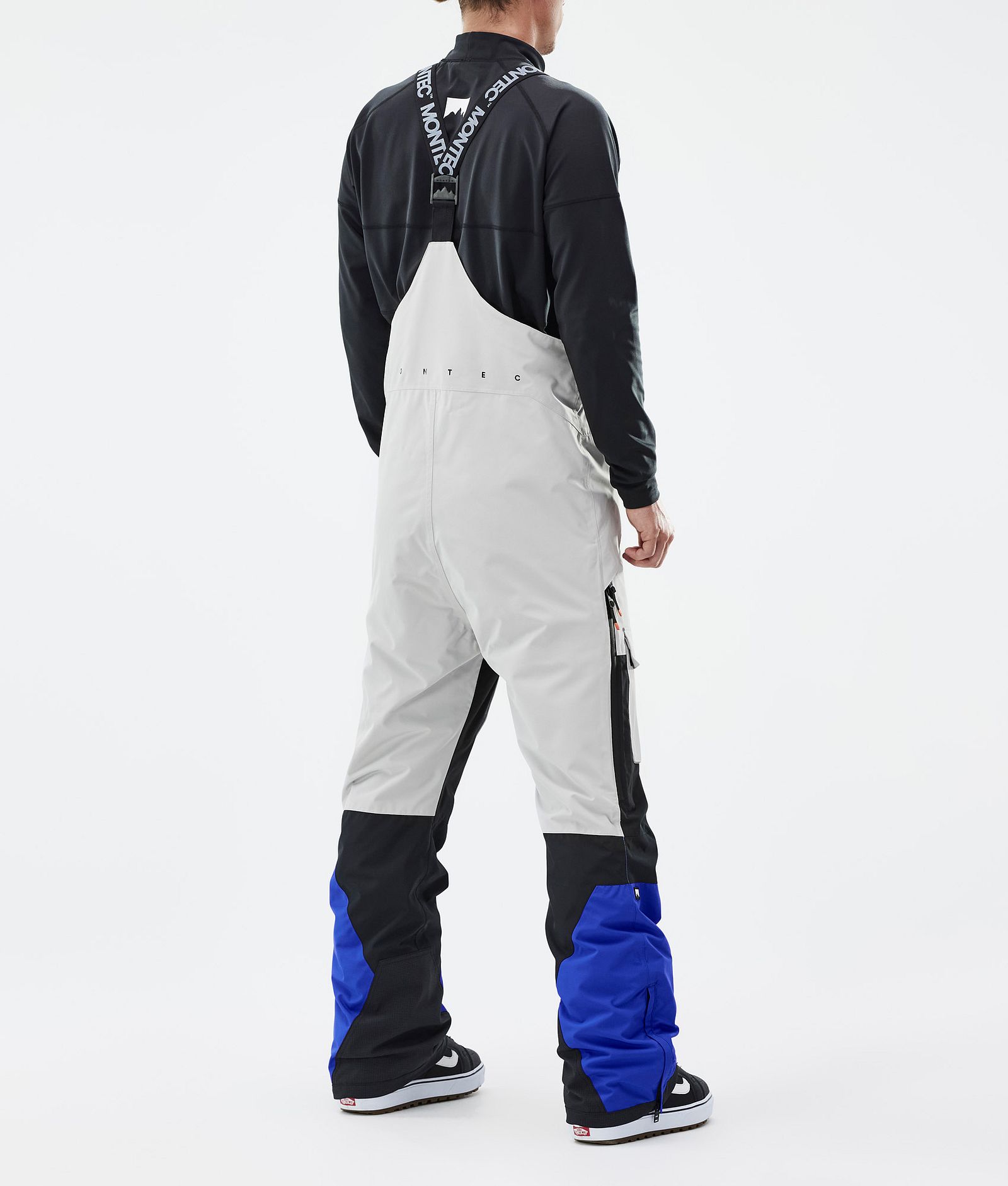 Montec Fawk Snowboard Pants Men - Light Grey/Black/Cobalt Blue Shell
