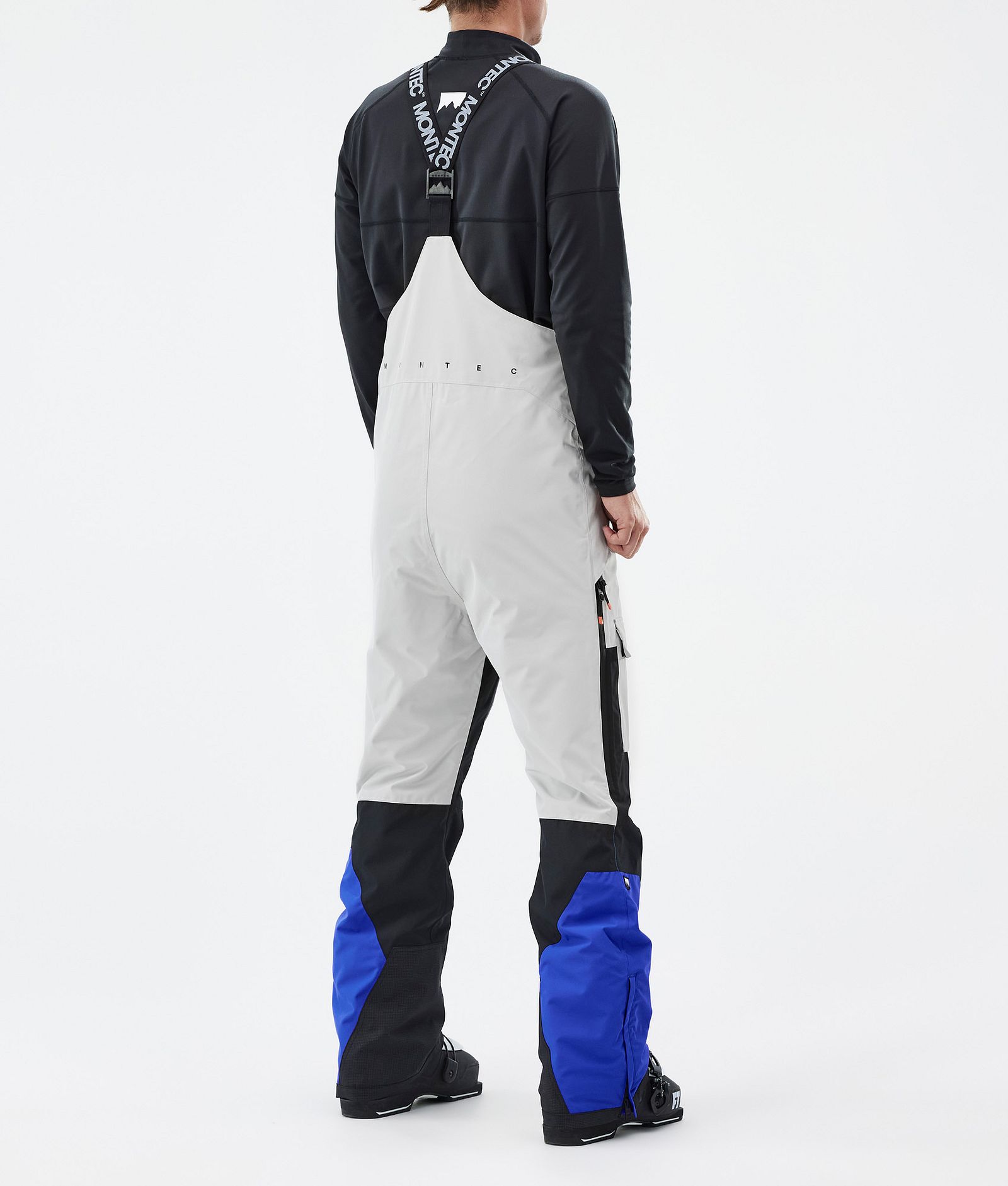Fawk Pantalon de Ski Homme Light Grey/Black/Cobalt Blue, Image 4 sur 7