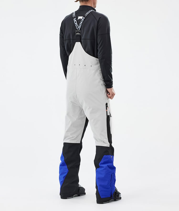 Fawk Ski Pants Men Light Grey/Black/Cobalt Blue