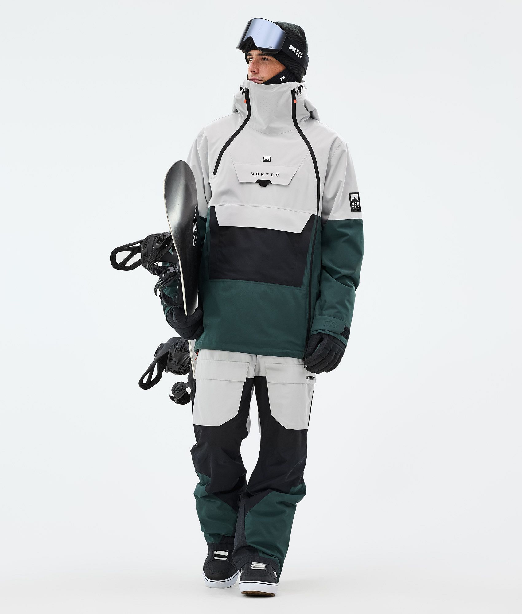 Montec Fawk スノボ パンツ メンズ Light Grey/Black/Dark Atlantic
