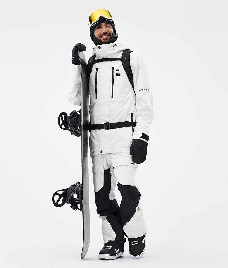 Montec Fawk Pantaloni Snowboard Uomo Old White/Black - Bianco