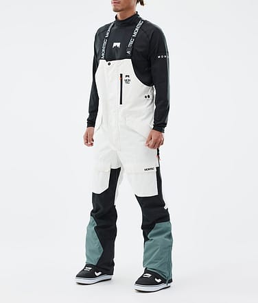 Fawk Pantalon de Snowboard Homme Old White/Black/Atlantic