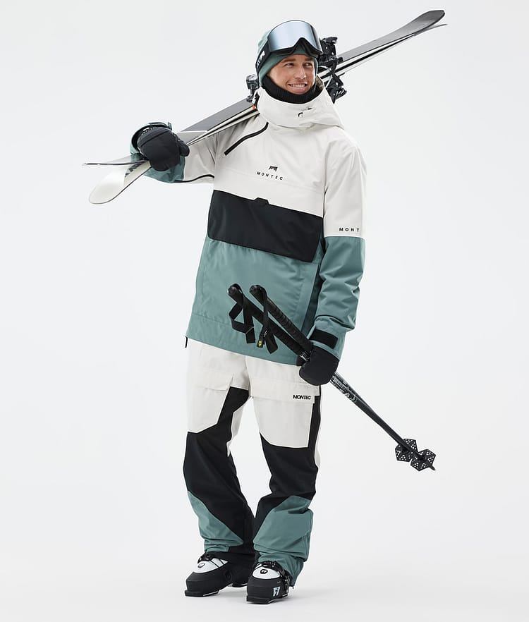 Fawk Pantalon de Ski Homme Old White/Black/Atlantic, Image 2 sur 7