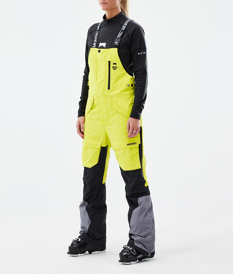 Fawk W Ski Pants Women Bright Yellow/Black/Light Pearl