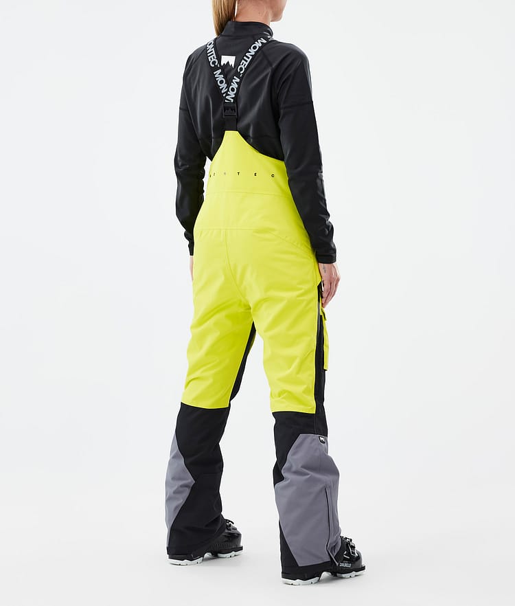 Fawk W Pantalones Esquí Mujer Bright Yellow/Black/Light Pearl